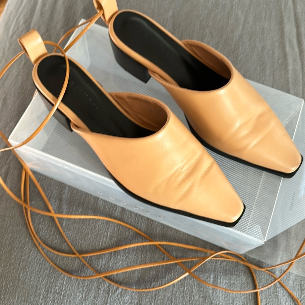 Tan Wrap Mules